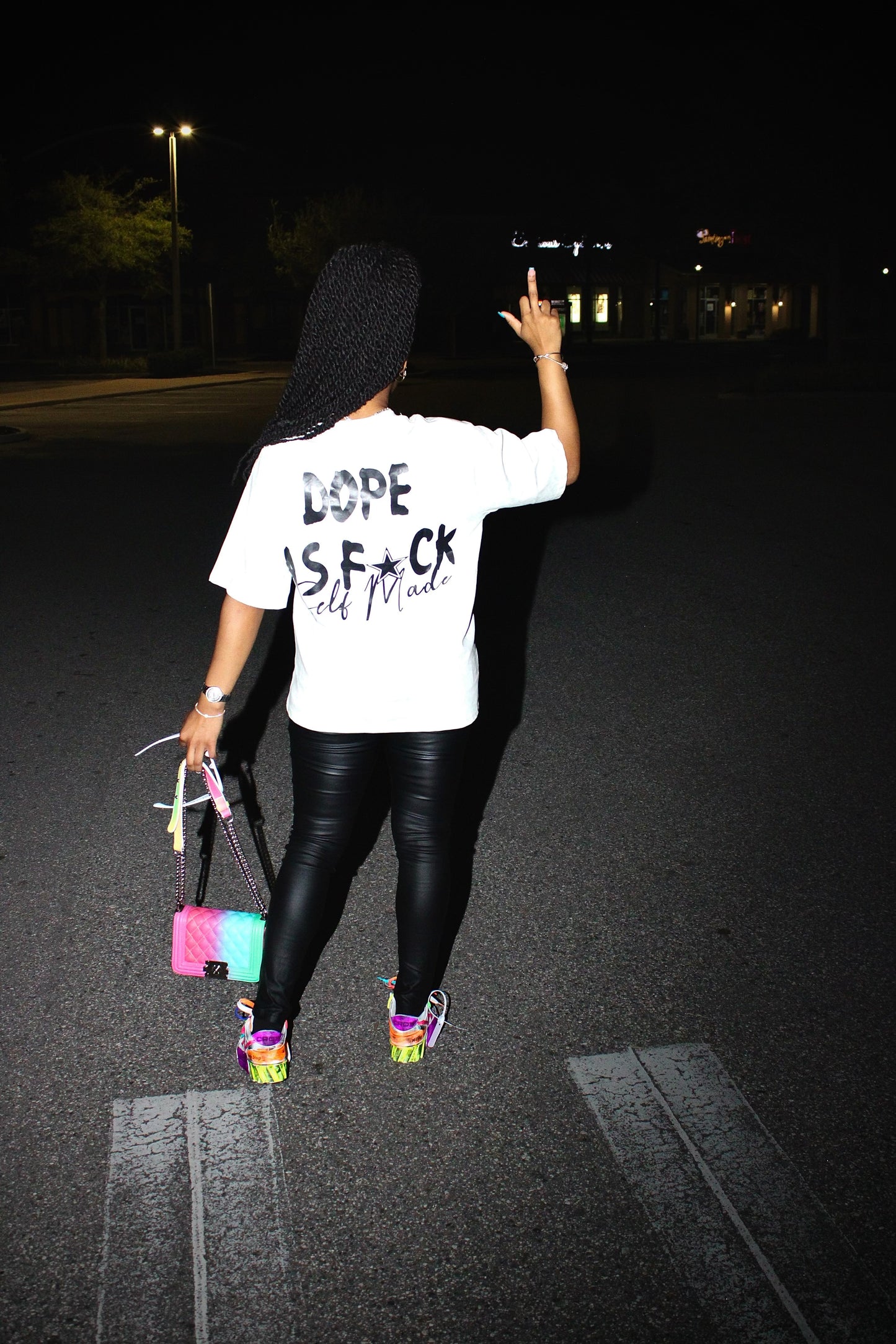 White “Dope As F⭐️ck” Boxy Tee