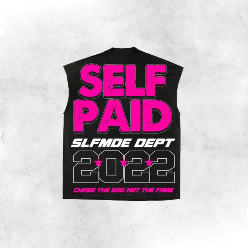 Self Paid Sleeveless Tee (Pink)
